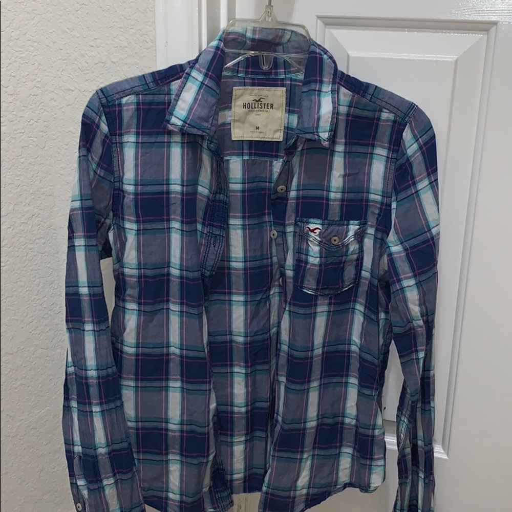 Plaid Hollister button down